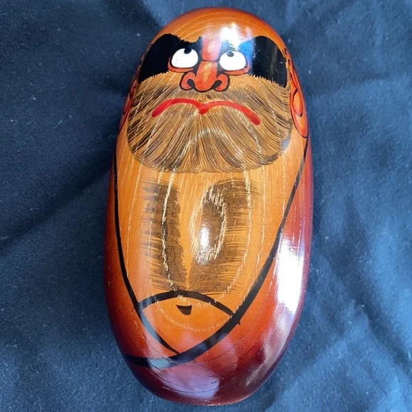 Daruma Japanese wooden doll Newport kokeshi Handcrafted. - Picture 10 of 10